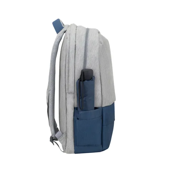 RUCSAC PENTRU LAPTOP RIVACASE PRATER, 17.3", POLIESTER, GRI/ALBASTRU