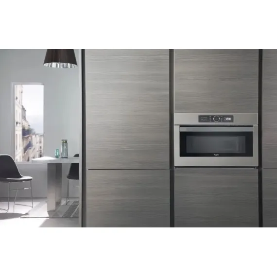 CUPTOR CU MICROUNDE WHIRLPOOL AMW 730/SD, ARGINTIU