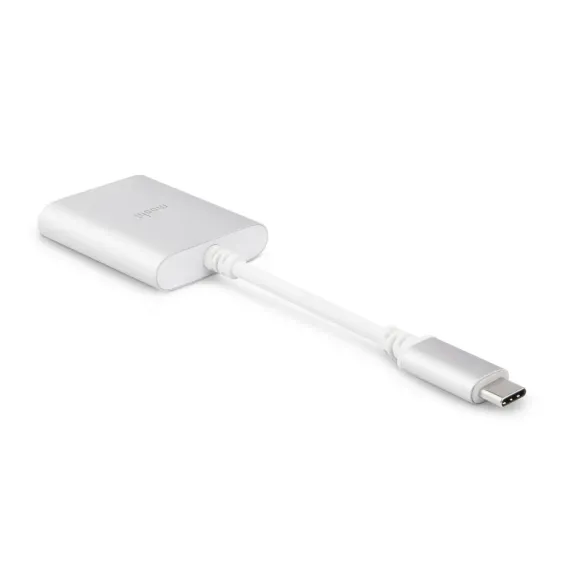 АУДИО АДАПТЕР MOSHI USB-C - 3.5 MM DIGITAL AUDIO ADAPTER WITH CHARGING, USB TYPE-C/USB TYPE-C (F) + 3.5 MM (F), СЕРЕБРИСТЫЙ