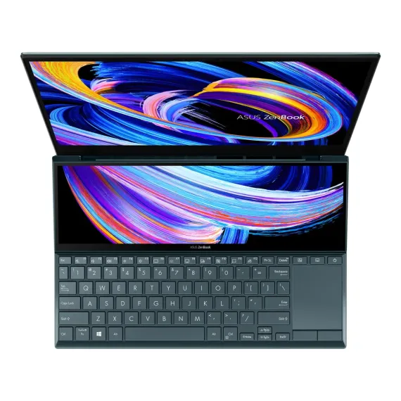 НОУТБУК 14 ASUS ZENBOOK DUO UX482EGR, CELESTIAL BLUE, INTEL CORE I7-1195G7, 16ГБ/1024ГБ, WINDOWS 11 PRO