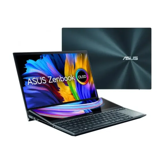 НОУТБУК 15,6" ASUS ZENBOOK PRO DUO 15 OLED UX582HM, CELESTIAL BLUE, INTEL CORE I7-11800H, 16ГБ/1024ГБ, WINDOWS 11 PRO 64-BIT