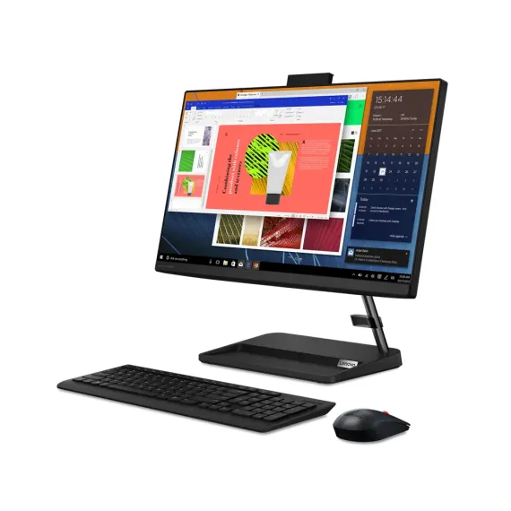 COMPUTER ALL-IN-ONE LENOVO IDEACENTRE 3 22ITL6, 21,5", INTEL PENTIUM GOLD 7505, 4GB/256GB, FARA SO, NEGRU