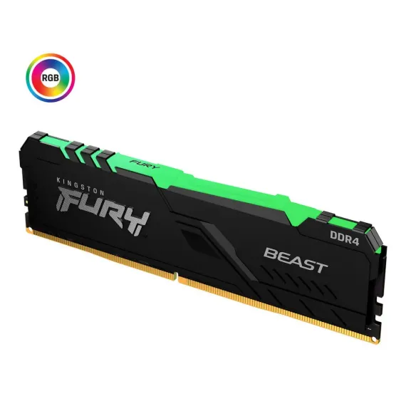 MEMORIE RAM KINGSTON FURY BEAST RGB, DDR4 SDRAM, 3600 MHZ, 8GB, KF436C17BBA/8