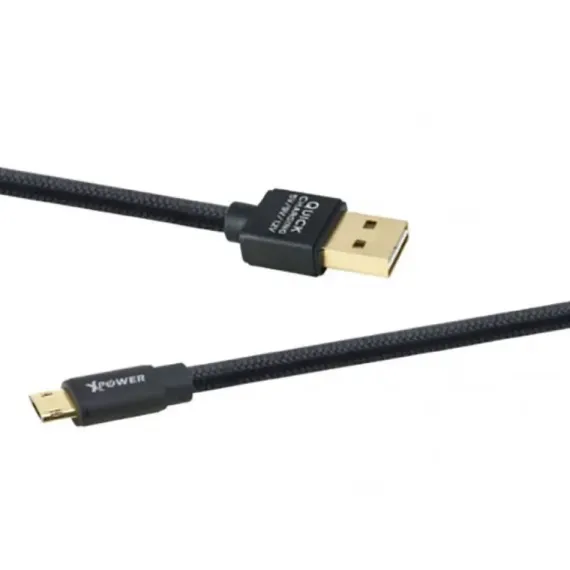CABLU INCARCARE SI SINCRONIZARE XPOWER MICRO CABLE SPEED CABLE, USB TYPE-A/MICRO-USB, 1,2M, NEGRU