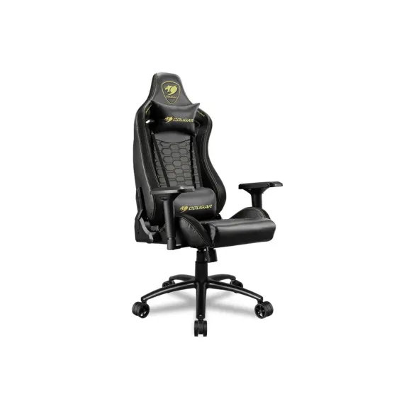 ИГРОВОЕ КРЕСЛО COUGAR OUTRIDER S ROYAL, ПВХ КОЖА, ЧЕРНЫЙ/ЗОЛОТОЙ