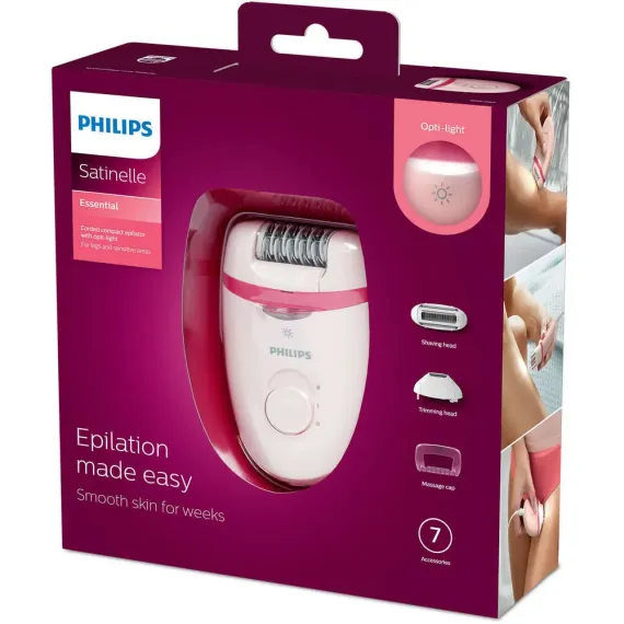ЭПИЛЯТОР PHILIPS BRE285/00, РОЗОВЫЙ