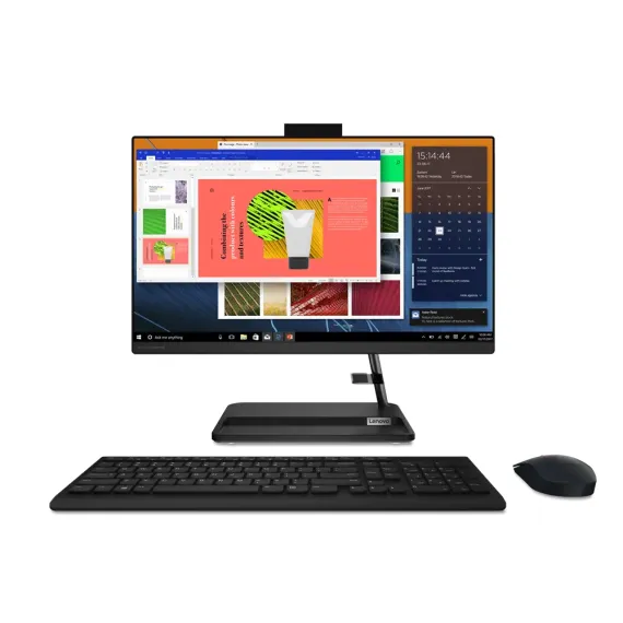 МОНОБЛОК LENOVO IDEACENTRE 3 22ITL6, 21,5", INTEL CORE I3-11100B, 8ГБ/256ГБ, WINDOWS 11 HOME, ЧЁРНЫЙ