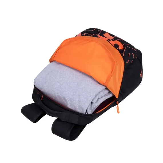 RUCSAC ZILNIC RIVACASE HEIDE, 15.6", POLIESTER, NEGRU/PORTOCALIU