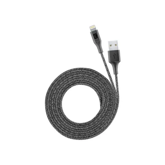 CABLU INCARCARE SI SINCRONIZARE CELLULARLINE LONG CABLE, USB TYPE-A/LIGHTNING, 2,5M, NEGRU