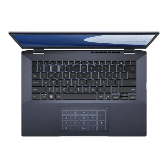 LAPTOP BUSINESS 14" ASUS EXPERTBOOK B5 B5402CBA, STAR BLACK, INTEL CORE I7-1260P, 16GB/512GB, FARA SO