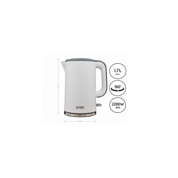 ЧАЙНИК НЕРЖ. 1,7Л, 2200 ВТ FIRST 005407-2-GR
