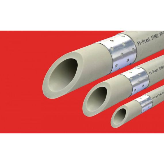 ТРУБА ПП-Р STABI С АЛЮМИНИЕВОЙ ВСТАВКОЙ PN 20 STABI 25*3.7  FV PLAST