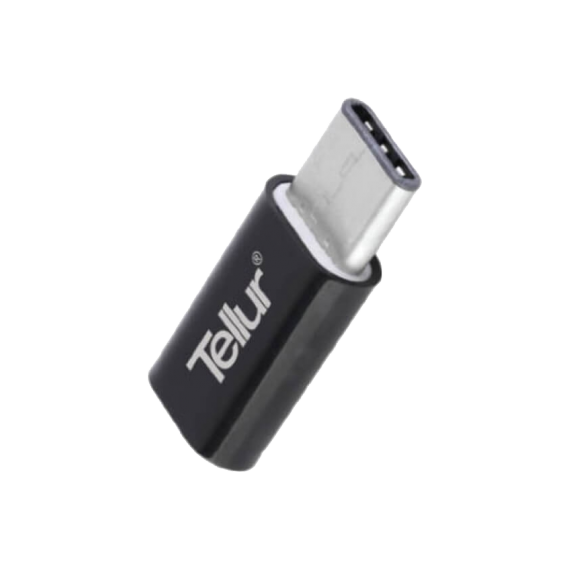 ADAPTOR TYPE-C, MICROUSB, TELLUR BLACK  TLL155161