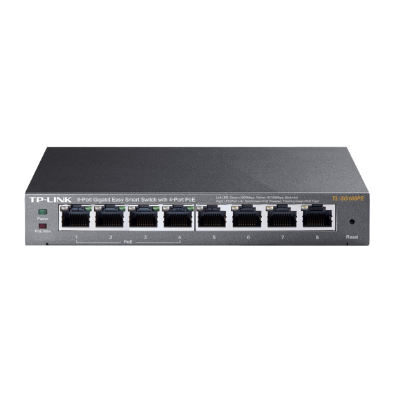 8-PORT GIGABIT DESKTOP POE EASY SMART SWITCH TL-SG108PE