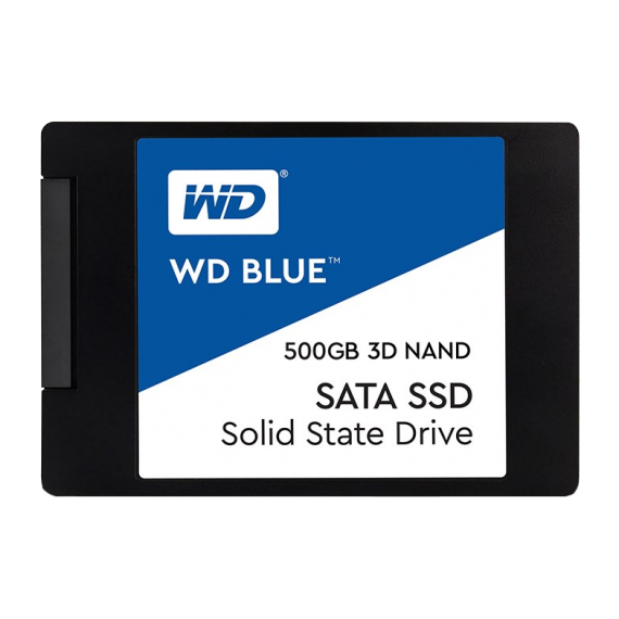 2.5" SSD 500GB  WESTERN DIGITAL BLUE , SATA III, READ: 560 MB/S, WRITE: 530 MB/S, NAND TLC 3D, "WDS500G2B0A"