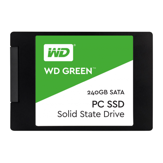 2.5" SSD 240GB  WESTERN DIGITAL GREEN , SATA III, READ: 545 MB/S, WRITE: 450 MB/S, NAND TLC 3D, "WDS240G2G0A"