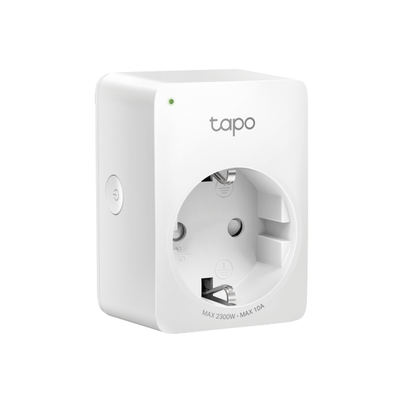 PRIZA WIFI TP-LINK, TAPO P100, MAX. LOAD 2300 W, 10 A, POWER BUTTON, STATUS LED, WHITE
