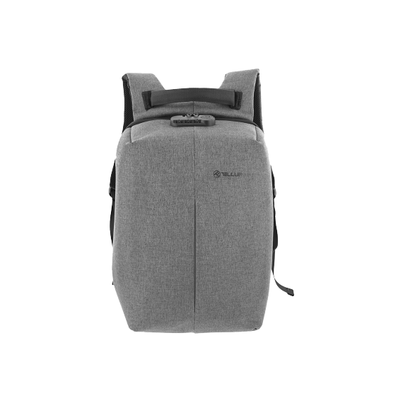 RUCSAC-LAPTOP, ANTIFURT V2, USB CHARGING PORT 15.6", ANTI-THEFT LOCKING SYSTEM, WATER RESISTANT, TELLUR GRAY  TLL611232