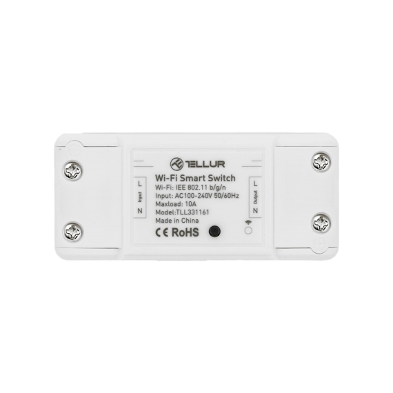 UNIVERSAL SWITCH TELLUR, WIFI 2.4GHZ, MAX POWER 2200W, 10A, ANDROID 4.1 / IOS 8 OR HIGHER, WHITE  TLL331161