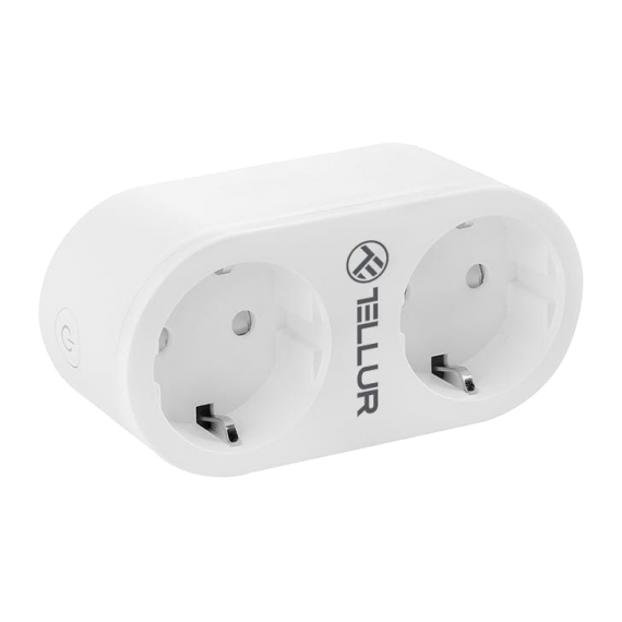 PRIZA WIFI, 2 PORTURI EU, 16A, TELLUR WHITE  TLL331061