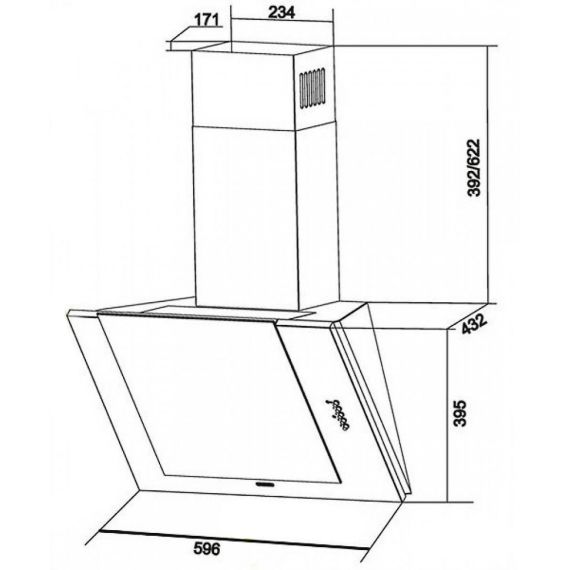ВЫТЯЖКА TORNADO VERTICAL 750(60) IV LED, IVORY