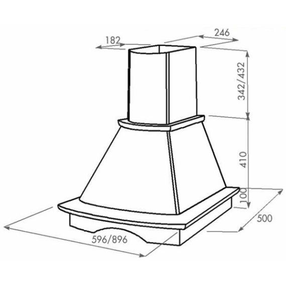 ВЫТЯЖКА TORNADO TEMPO 1200(60) WH LED, WHITE