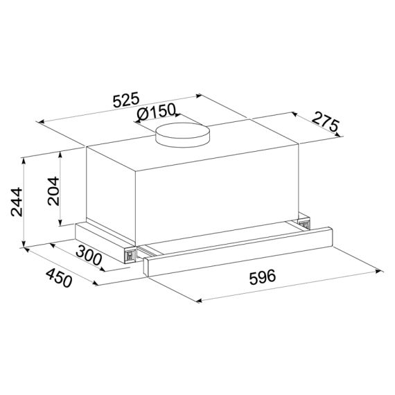 ВЫТЯЖКА TORNADO STORM 1200(60) LED BEJ, BEIGE