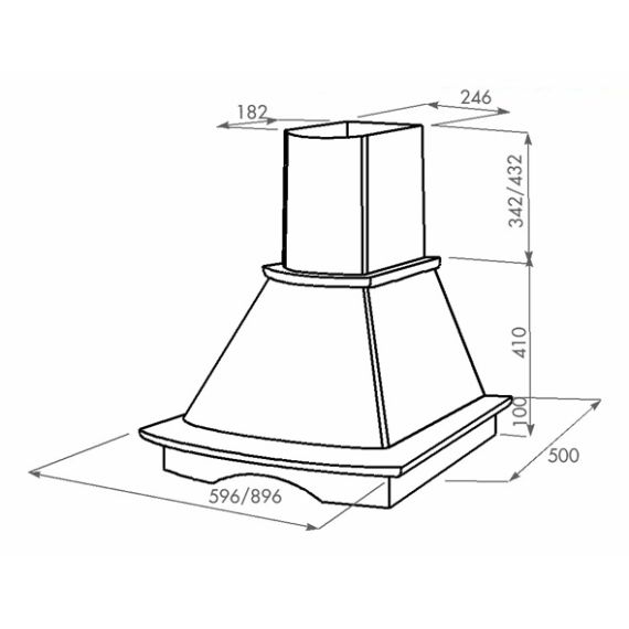 ВЫТЯЖКА TORNADO TEMPO 1000(90) IV LED, BEIGE