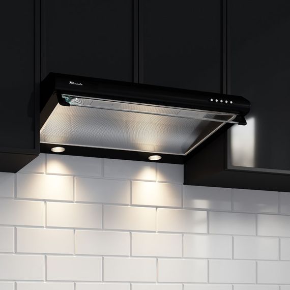 ВЫТЯЖКА КОЗЫРЬКОВАЯ TORNADO BONA 10 (60) BL LED BLACK (380 М?/Ч)