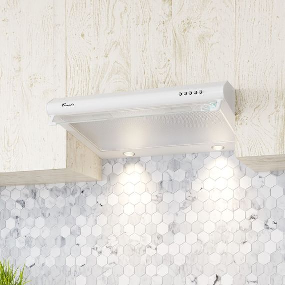 ВЫТЯЖКА КОЗЫРЬКОВАЯ TORNADO BONA 20 (60) WH LED WHITE (560 М?/Ч)