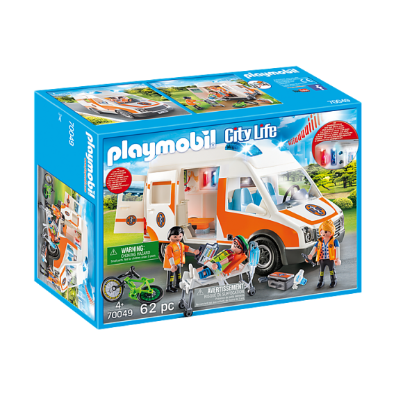 PM70049 CITY LIFE AMBULANCE WITH LIGHT AND SOUND MULTI-COLOURED