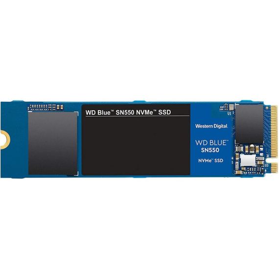 M.2 NVME SSD 250GB  WESTERN DIGITAL BLUE SN550,  PCIE3.0 X4 / NVME1.3, M2 TYPE 2280 , READ: 2400 MB/S, WRITE: 950 MB/S, 3D NAND,  WDS250G2B0C