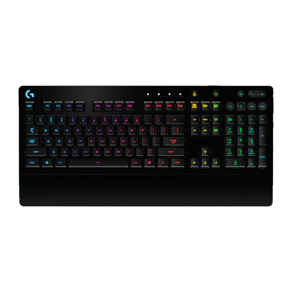 LOGITECH GAMING KEYBOARD G213 PRODIGY WITH LIGHTSYNC RGB, SPILL-RESISTANT, PALMREST & ADJUSTABLE FEET, MEDIA CONTROLS