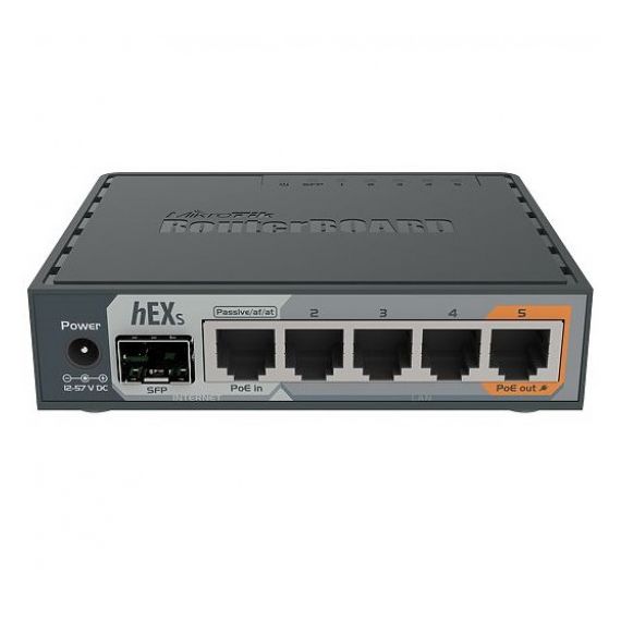 MIKROTIK ROUTERBOARD HEX S, WIRED ROUTER, 5 GIGABIT LAN PORTS, CPU MT7621A 880 MHZ, RAM 256MB, USB, SUPPORT POE IN, ROUTEROS