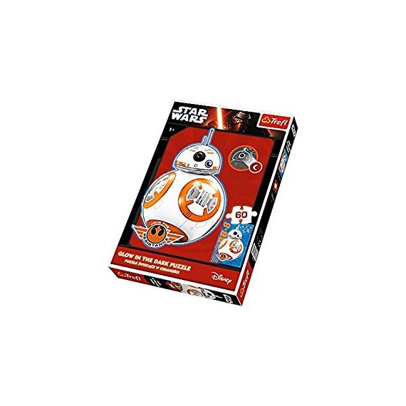 14618 TREFL PUZZLES-"60 GLOW IN THE DARK" - BB-8 IS COMING/STAR WARS