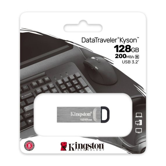 ФЛЕШ-НАКОПИТЕЛЬ USB KINGSTON DATATRAVELER KYSON 128ГБ