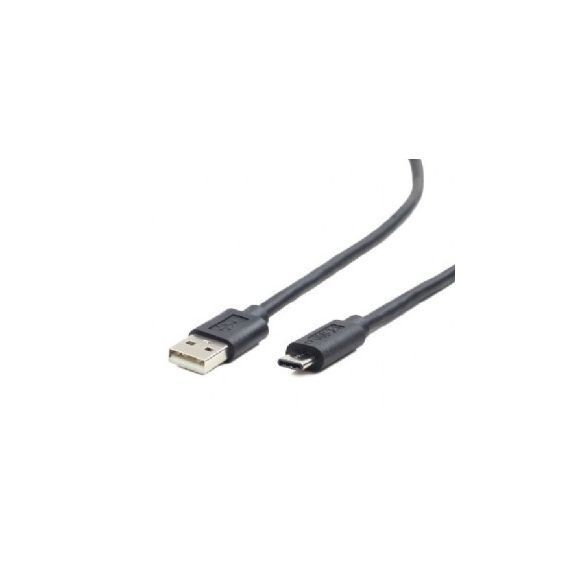 CABLE USB2.0/TYPE-C - 1M - CABLEXPERT CCP-USB2-AMCM-1M, 1M, USB 2.0 A-PLUG TO TYPE-C PLUG, BLACK