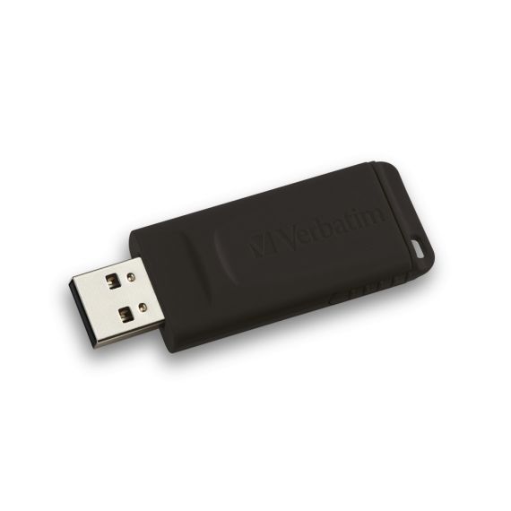 32GB USB2.0 VERBATIM SLIDER BLACK, RETRACTABLE USB CONNECTOR, (UP