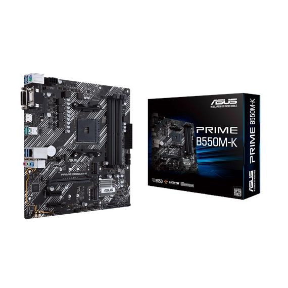 ASUS PRIME B550M-K, SOCKET AM4, AMD B550, DUAL 4XDDR4-4600, APU AMD