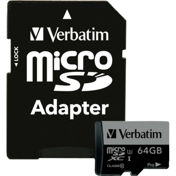 КАРТА ПАМЯТИ VERBATIM PRO U3 MICROSD 64GB