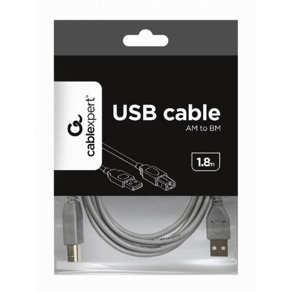 CABLE USB2.0 CCP-USB2-AMBM-6G, USB 2.0 A-PLUG B-PLUG 6FT CABLE,