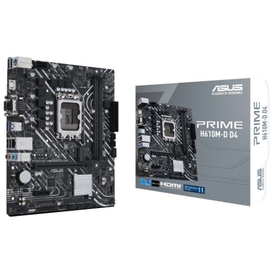 ASUS PRIME H610M-D D4, SOCKET 1700, INTEL(R) H610 (13/12TH GEN CPU),