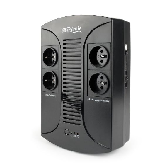 GEMBIRD ENERGENIE EG-UPS-002, 850VA / 510W, UPS WITH AVR, 4X SCHUKO OUTLETS, LED STATUS INDICATION, USB PORT