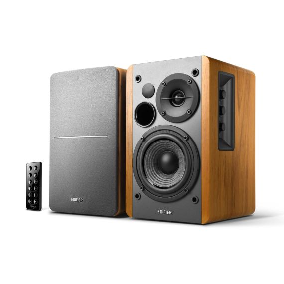 EDIFIER R1280DB BROWN, 2.0/ 42W (2X21W) RMS, AUDIO IN: BLUETOOTH, RCA X2, OPTICAL, COAXIAL, AUX, REMOTE CONTROL, WOODEN, (4"+1/2')