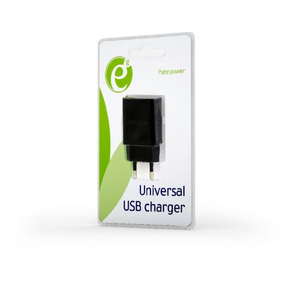 GEMBIRD EG-UC2A-03 UNIVERSAL AC USB CHARGING ADAPTER, 5 V / 2 A, BLACK