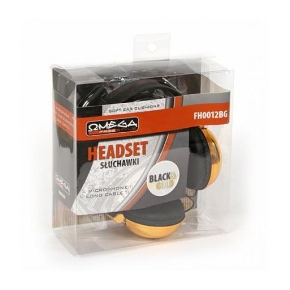 FREESTYLE FH0012BG HEADSET WITH MICRIPHONE, BLACJ&GOLD