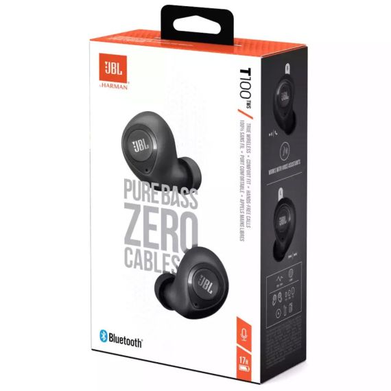 CASTI JBL T100 TWS, BLACK