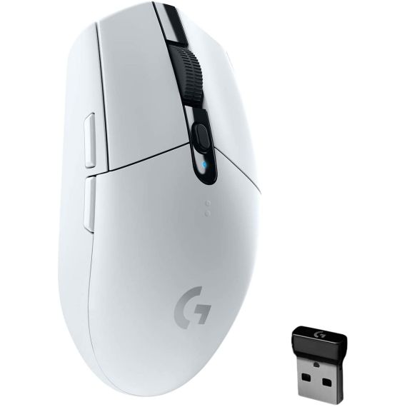 LOGITECH GAMING MOUSE G305 LIGHTSPEED WIRELESS, HIGH-SPEED, HERO GAMING SENSOR,  6 PROGRAMMABLE BUTTONS, 200-12000 DPI, 1MS REPORT RATE, WHITE