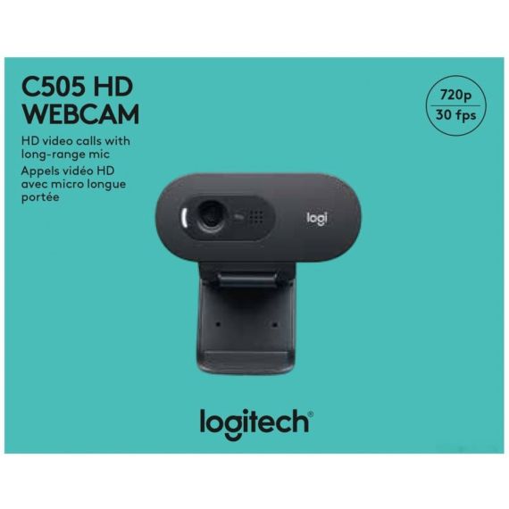 LOGITECH BUSINESS HD WEBCAM C505 HD 720P/30FPS VIDEO CALLS & RECORDING,
