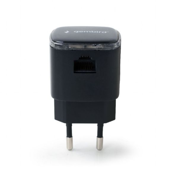 WI-FI REPEATER GEMBIRD WNP-RP300-03-BK / N300 / WI-FI4 / 1 X 10/100M RJ45 / BLACK